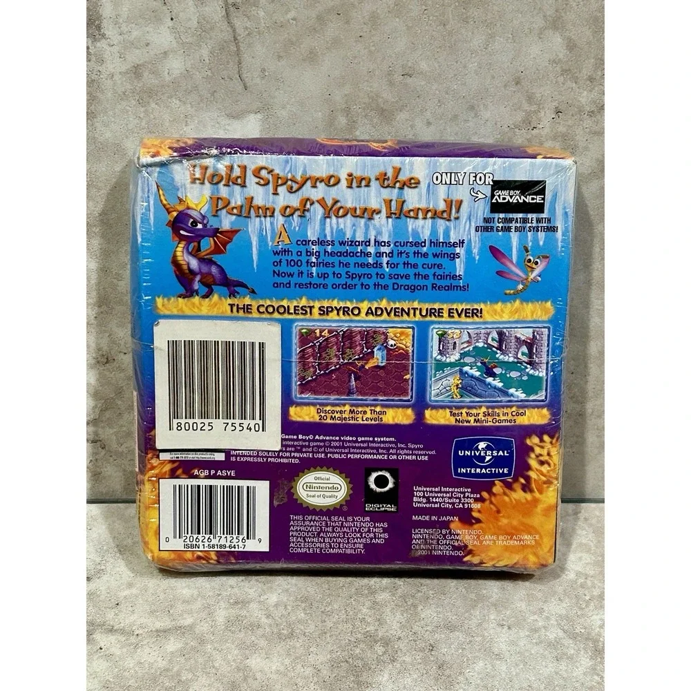 2 Sealed NIB Game Boy Advance Games Spyro‎ Season Of Ice & Princess Natasha GBA